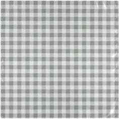 a gray and white checkered pattern on a piece of plastic wrapping paper with the words,