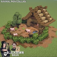 an animal pen collabor is shown in this image