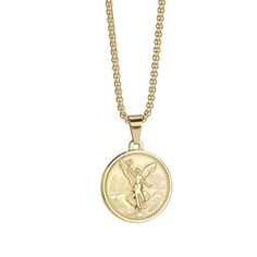 PRICES MAY VARY. Coin Necklace Size:24 inches The pendants measure is depending on the sign High Quality Material: The necklace is made from premium stainless steel and 18k gold plated ,Both the pendant and chain are lead free, nickel free and hypoallergenic. Coin Necklace Occasions, Go with Party, Dating and Variety Occasions Your experience with the products is our pursuit. If you have any question about this item, please feel free to contact us. You will get a pleasant shopping experience in Gold Coin Pendant Necklace In Stainless Steel, Gold Stainless Steel Necklace With Coin Pendant, Mexican Necklace, Pendant Necklace Men, Gold Coin Necklace, Necklace Men, Coin Jewelry, Necklace Size, Coin Necklace