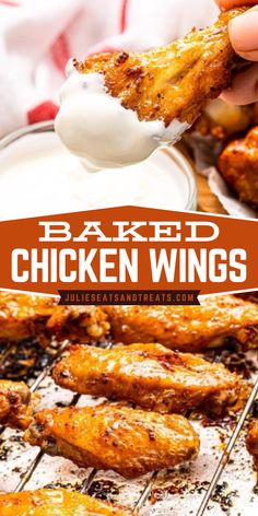 Want more of an easy New Year appetizer? This Baked Chicken Wings recipe is easy to make. It is tender, juicy wings that have a homemade rub. A fun Super Bowl party food idea that's perfectly crispy every single time. Pin this to your game day menu! Gameday Food Ideas, Baked Chicken Wing, Best Baked Chicken Wings, Gameday Food, Chicken Fingers Baked, Chicken Wing Recipe, Crispy Baked Chicken Wings, Crispy Oven Baked Chicken, Chicken Wing Recipes Baked