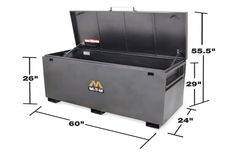 Jobsite Boxes - MB-6024 (1587562872867) Truck Garage, Metal Tool Box, Sheet Metal Fabrication, Tool Box Storage, Box Hinges, Arc Welding, Concealed Hinges, Work Gear, Tool Holder