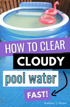 The more time you spend as a pool owner, it will be easier for you to learn how to clear up a cloudy pool. Let’s look at why your pool is cloudy and how you can quickly and easily fix it! Learn how to clear cloudy pool water at poolcareschool.com Metal Pool, Safe Pool, Blow Up Pool, Pool Hacks, Above Ground Pools, Vinyl Pool