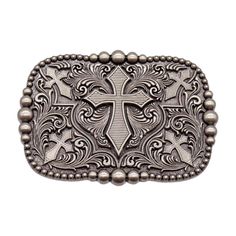 Western Fashion Style Cowboys Buckle - For Everyday Wear Work Or A Rodeo Fashion Accessory For A Party Metal Southwestern Buckle - Western Religious Cross Style : Cowboy Western / Rodeo Style Condition : Brand New Color : Silver Color Metal Belt Width That Fits: About 1 4/8" Buckle Size: 3 4/8" X 2 4/8" Men's And Women's Rusty Silver Metal Belt Buckle With Western Religious Cross Design Description: Enhance Your Western Look With Our Men's And Women's Rusty Silver Metal Belt Buckle Featuring A W Cowboy Buckle, Rodeo Style, Western Cross, Western Belt Buckles, Metallic Party, Rodeo Fashion, Western Rodeo, Religious Cross, Metal Belt