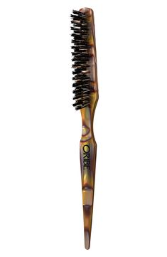 What it is: An ideal brush for creating volume and lift for occasion-related hairstyles and editorial looks.What it does: Designed to last a lifetime, the brush features an ergonomic handle for perfect grip and balanced weight. Boar bristles and soft nylon pins help distribute the scalp's natural hair oils while effortlessly detangling and preventing static. The carefully crafted brush was created using marbled resin made from cellulose acetate derived from wood pulp. Resin/boar bristles Made in the USA Marbled Resin, Teasing Brush, Static Hair, Hair Oils, Natural Hair Oils, Hair Care Brands, Hair Brush Straightener, Beauty Kit