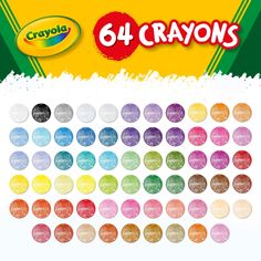 the crayons are all different colors and have been used to create this poster