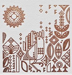 an intricately designed card with the words happy new year written in gold ink on white paper