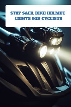 a bicycle helmet with lights on it and the words stay safe bike helmet lights for cyclists