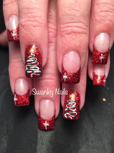 The Best 2023 TRENDY Christmas Nails Ideas | Christmas Nails 2023 Square Nail Designs Holiday, Holiday Nails Winter Christmas Acrylic, Christmas Gel Nails Short Square, Christmas Tree Nails Designs, December Nails Christmas Xmas, Red Christmas Nails 2022, Christmas Time Nails, Christmas Nail Designs 2022, Holiday Nail Designs Christmas