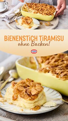 Dieses schnelle Bienenstich Tiramisu mit Vanillecreme, Mascarpone und einem Mandel-Topping schmeckt einfach lecker. Bestes Bienenstich Tiramisu Rezept. Dr. Oetker Rezepte, Dessert Ideen, Nachtisch Ideen, Tiramisu Rezepte, Bienenstich Tiramisu, Bienenstich Tiramisu ohne Backen, Bienenstich Rezept, Bienenstich Tiramisu Rezept Austrian Recipes, Quick Easy Desserts, Winter Desserts, Köstliche Desserts, Baking Sweets, Party Desserts, Sweets Desserts, Vegan Desserts