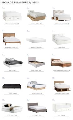 the different types of bed frames and mattresses