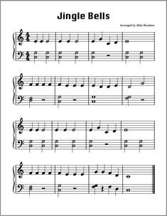 sheet music with the words jungle bells on it