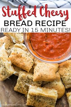 stuffed cheesy bread recipe ready in 15 minutes