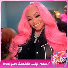 barbie-ashimary-hair-ligt-pink-wig-pink-wig-with-bang-pink-wig-pink-lace-front-wig Big Latto, Pink Wigs, Wigs Body Wave, Hot Pink Hair, Long Human Hair Wigs, Wig Styling, Blonde Lace Front Wigs, Pink Wig, Red Wigs