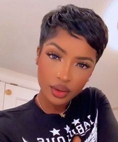 Hally Berry, Layered Pixie Cut, Wigs Black, Short Shaved Hairstyles, Natural Hair Short Cuts, Hair Silky, Straight Wigs, Short Hair Pixie Cuts