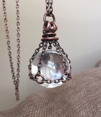 Crystal Ball Necklace, Jewellery Shops, Jewellery Photography, Wire Jewellery, Milton Keynes, Wire Work Jewelry, Ball Necklace, Diy Schmuck, Clear Quartz Crystal