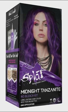 Hair Dye No Bleach, Permanent Purple Hair Dye, Deep Purple Hair, Purple Hair Dye, Dark Hair Dye