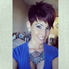 Colored Pixie Hair, Colored Pixie, Funky Pixie Cut, Short Sassy Hair, Pixie Hair, Hair Affair, Haircut And Color