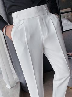 Casual Dress Pants Men, Handsome Clothes, British Style Men, Casual Dress Pants, Traje Casual, Men Trousers