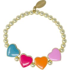 Discover the Stretchy Hearts Row Bracelet, Rainbow from Zomi Gems. Shop Jewelry and more from Maisonette's curated selection. Hearts Bracelet, Mom Accessories, Stretchy Beaded Bracelet, Bracelet With Heart, Bracelet Rainbow, Rainbow Gift, Girl Jewelry, Boy Accessories, Shop Jewelry