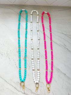 Turquoise Solid Group Beaded Lanyard with Breakaway Clasp – lanyardlovebirds Lanyard Length Chart, Beaded Teacher Lanyard, Diy Lanyard Beaded, Beaded Lanyards Diy, Beaded Lanyard Patterns, Clay Bead Lanyard, Teacher Lanyards, Bead Lanyard, Diy Lanyard