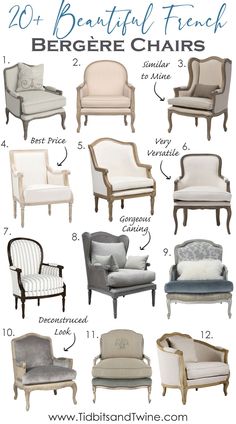 the different types of french chairs and how to use them in your home or office