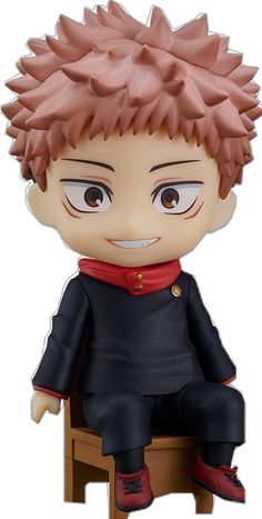 Good Smile Company Jujutsu Kaisen Nendoroid Swacchao! Action Figure  Yuji Itadori Jujutsu Kaisen Nendoroid, Yuji Itadori, Chibi Characters, Good Smile, A Chair, Jujutsu Kaisen, Jujutsu, Action Figure, Action Figures