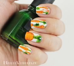 Carrot Nails, Feather Nail Art, Food Nails, Feather Nails, Nail Design Inspiration, Tutorials Diy