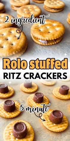 an image of homemade robo stuffed ritz crackers