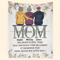 This Blanket Reminds You How Much We Love You - Personalized Blanket - Birthday Mom Blanket, Custom Photo Blanket, Meaningful Pictures, Love Your Family, Unique Blankets, Birthday Gift For Mom, Custom Blanket, Personalized Blanket, Photo Blanket