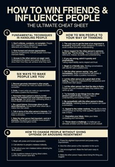 the ultimate guide to how to win friends and influence people by using this info sheet