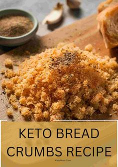 keto bread crumbs recipe on a cutting board