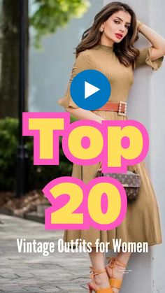 Step into the world of timeless fashion with our curated collection of the Top 20 Vintage Outfits for Women! Embrace the charm of bygone eras and discover retro-inspired styles that exude elegance and sophistication. Whether you're a vintage enthusiast or just looking to add a touch of nostalgia to your wardrobe, this video is your ultimate guide to classic fashion. Viral Outfits, Retro Fashion Women, Outfits For Women, Classic Fashion, Retro Inspired, Fashion Inspiration