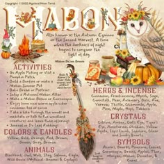 💛🧡💛Mabon Blessings💛🧡💛 ✨️🍂Sept 21-29. Peak 22/23🍂✨️ . #mabon #mabonblessings #pagan #witchystuff #witchery #witch #autumnequinox #tarot… | Instagram Fall Equinox Crafts, September Witchcraft, Mabon Altar Ideas, September Magic, Witchy Holidays, Pagan Holidays, Wiccan Sabbats