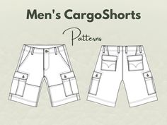 Unveil the Men's Cargo Shorts Sewing Pattern, a versatile and practical addition for small business owners and seasoned sewers aiming to offer high-quality, casual wear. This meticulously crafted pattern ensures a perfect blend of comfort and style, making it ideal for your brand's summer collection. Trendy cargo shorts that will appeal to your customers. Whether you're looking to create ready-to-wear pieces for your online store or expand your digital pattern offerings, the Men's Cargo Shorts S Cargo Shorts Pattern, Sewing Patterns Shorts, Sewing Pattern Shorts, Short Sewing Pattern, Pattern Making Software, Mens Sewing, Shorts Sewing Pattern, Mens Sewing Patterns, Shorts Sewing