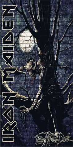 the cover art for iron maiden's new album, featuring an image of a tree with