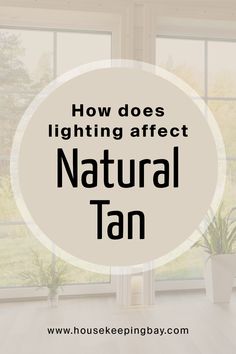 the words how does lighting effect natural tan? in front of an image of a window