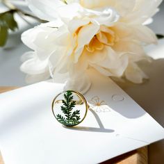 a white flower sitting on top of a piece of paper