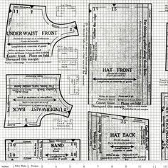 an old pattern with instructions for sewing