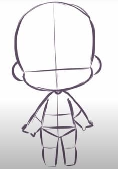 Cute Body Base Chibi, Simple Poses To Draw, Chibi Drawings Base, Chibi Gacha Base, Body Drawing Chibi, Cartoon Body Sketch, Chibi Body Base Sketch, Kawaii Body Base, Cute Body Base Drawing Chibi