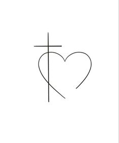 a heart with a cross in the middle