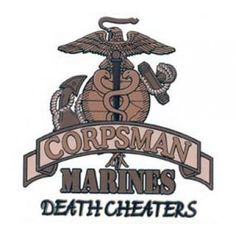 an emblem for the us marine and marines, with two swords on top of it