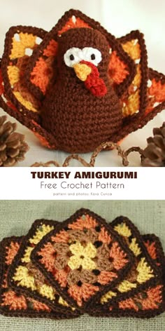 crochet turkey amigurum free pattern and instructions to make it in any size