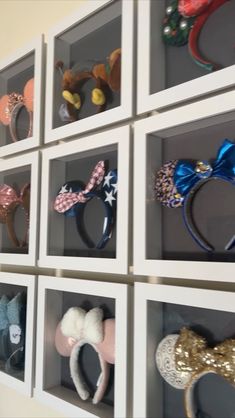 disneywithmvp on Instagram: My Mickey ears wall, not just wearable headwear but also an art display. The shadow boxes were from Amazon and open from the front which… Disney Ears Display Wall Ikea, Displaying Mickey Ears On Wall, Displaying Disney Ears, Hanging Disney Ears On Wall, Mickey Ears Display Diy, Hanging Mickey Ears On Wall, How To Display Mickey Ears, Ways To Display Disney Ears, Disney Ears Display Wall Diy