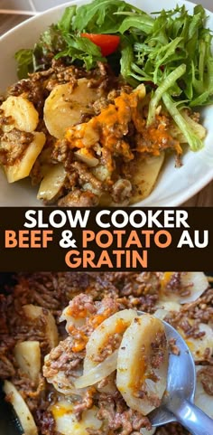 slow cooker beef and potato casserole recipe