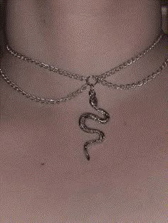 Snake Choker Necklace, Double Layer Necklace, Layered Necklaces Silver, Snake Pendant, Snake Jewelry, Layer Necklace, Snake Patterns, Snake Necklace, Sparkle Jewelry