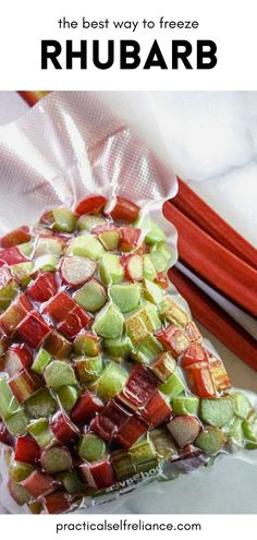 the best way to freeze rhubarb is by placing it in a bag