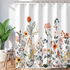 PRICES MAY VARY. FLOWER SHOWER CURTAIN: The pretty shower curtain with flower is suitable for any type of bathroom furniture. Creative and unique pattern makes you enjoy your bath time. FLORAL SHOWER CURTAIN: 100% polyester cute shower curtains serves healthy and long life use, applicable to home decoration. Super waterproof fabric is treated to let water beads stay on the surface, quick to repel and dry. REINFORCED TOP HEM: This flowered shower curtain has a reinforced top hem, which makes sure Pretty Shower Curtains, Bathroom Flowers, Curtains For Bathroom, Watercolor Shower Curtain, Stylish Shower Curtain, Cute Shower Curtains, Modern Bathroom Accessories, Bathroom Shower Curtain Sets, Floral Bathroom