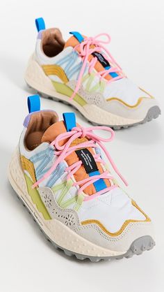 Modern Multicolor Sneakers, Cute Multicolor Non-slip Sneakers, Playful Multicolor Spring Sneakers, Colorful Sneakers Women, Multicolor Lace-up Sneakers With Removable Insole, Flower Mountain Shoes, Multicolor Non-slip Sporty Sneakers, Shoe Show, Glass Slipper