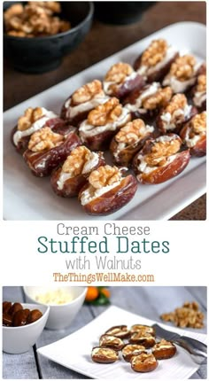 cream cheese stuffed dates with walnuts are the perfect appetizer for any party