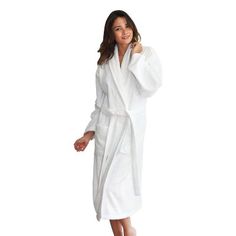 Terry Cloth Bathrobe Unisex Linum Home - White (Small/Medium), Size: S/M White Long Sleeve Bathrobe, Terry Cloth Bathrobe, Morning Coat, Cotton Bathrobe, Bath Robes, Stretchy Pants, Clothes Outfit, Home Textiles, Vintage Photo